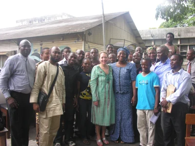 Holly Block, Director of the Bronx Museum of Art visiting the University of Lagos before Brett Cook arrived, Smartpower project 2012