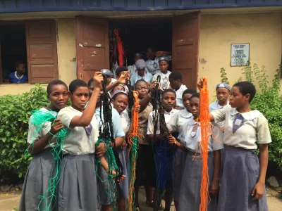 Macrame class, Art-in -School project, Lagos, 2017
