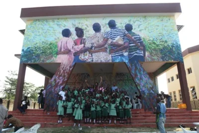 Mural painted by Brett Cook and students of the University of Lagos, 2012