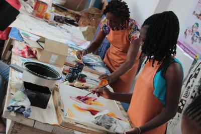 Silk painting workshop, Lagos, 2023